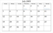 July 2011 Calendar