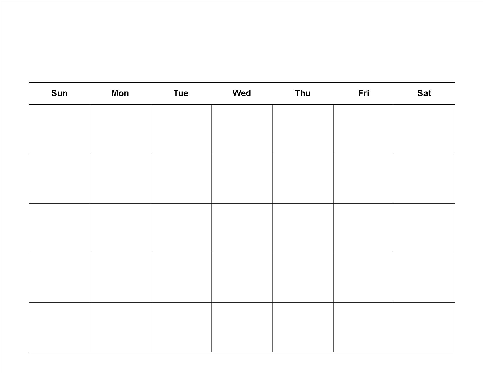 Blank Calendar Printable 2016 Calendar Templates