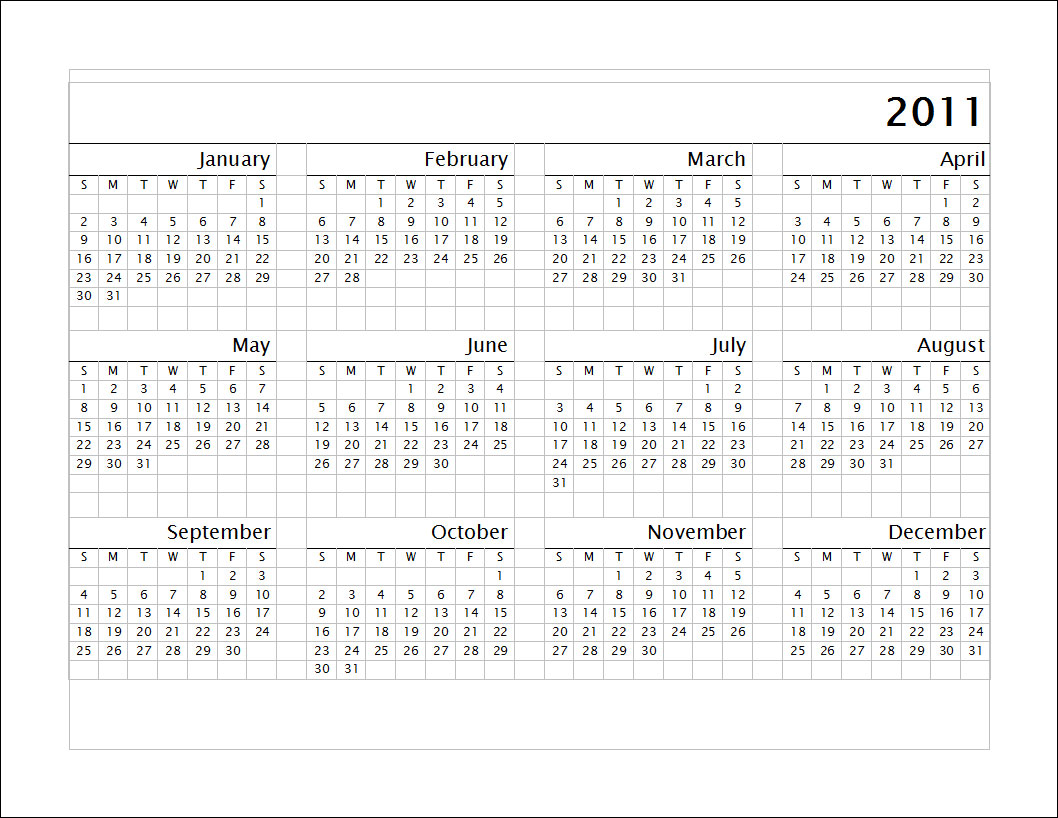 2011 Calendar