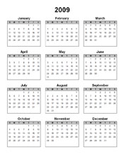 Blank 2015 Calendar