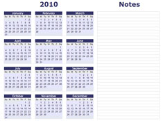 2016 Blank Calendar