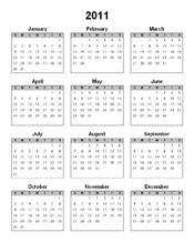Blank 2017 Calendar