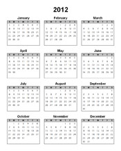 Yearly Calendars 2012 on 2012 Calendar