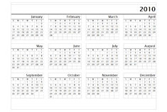 Blank Calendars - Yearly Calendar Forms and Templates