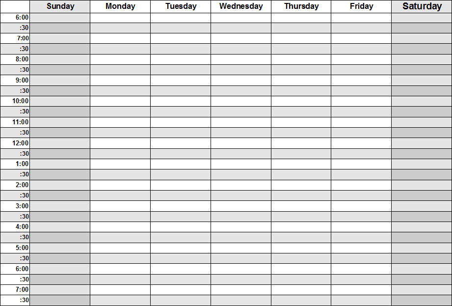 Free downloadable templates to make a week calendar blasterjnr