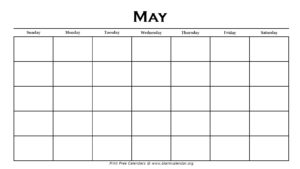 Blank Calendar – Printable Monthly Calendars
